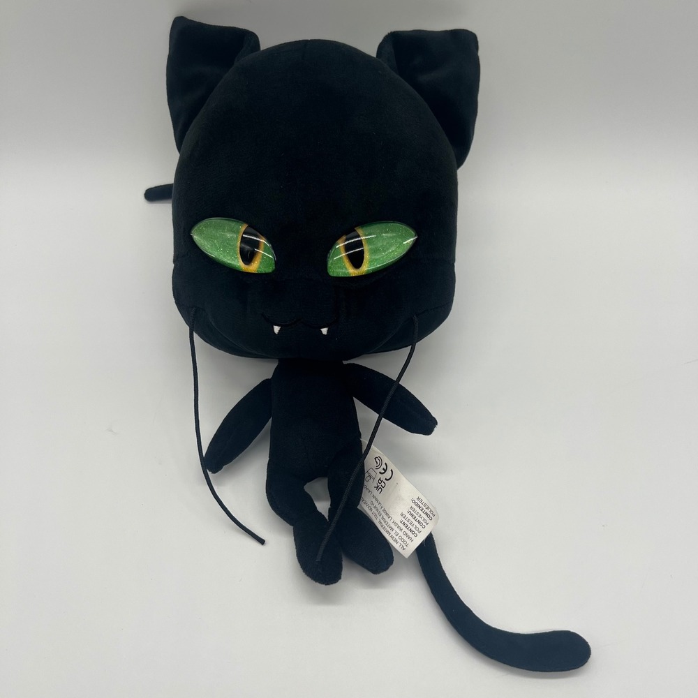 Zag Heroez Miraculous Ladybug Plagg Kwami Black Cat Plush Toy Resin Eyes